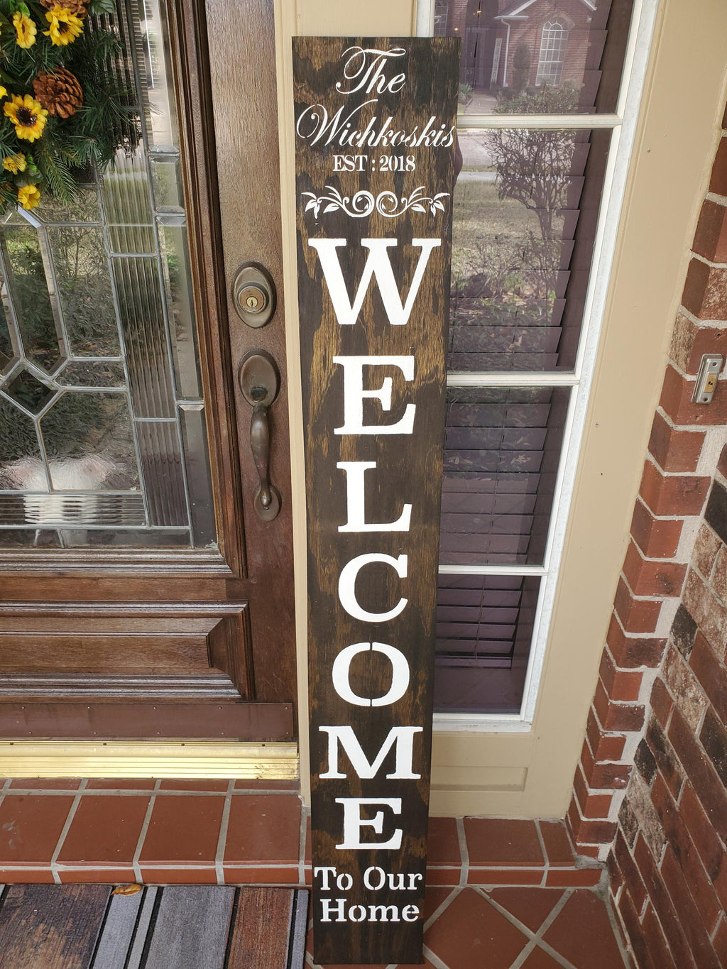 Personalized Family Name Welcome Porch Sign - Established Date