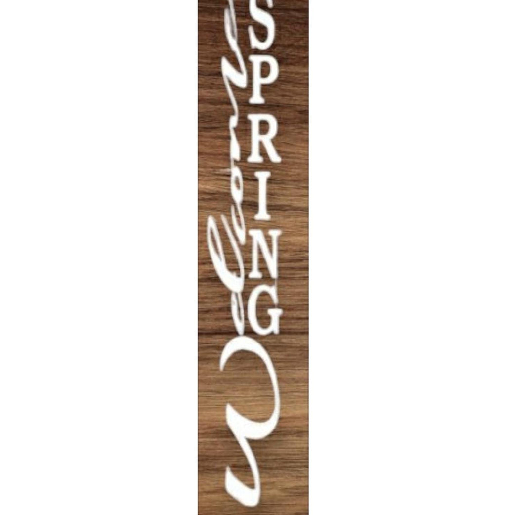 60 "inch  Welcome Spring Front  Porch Sign - Weatherproofed - Heavy - Rustic