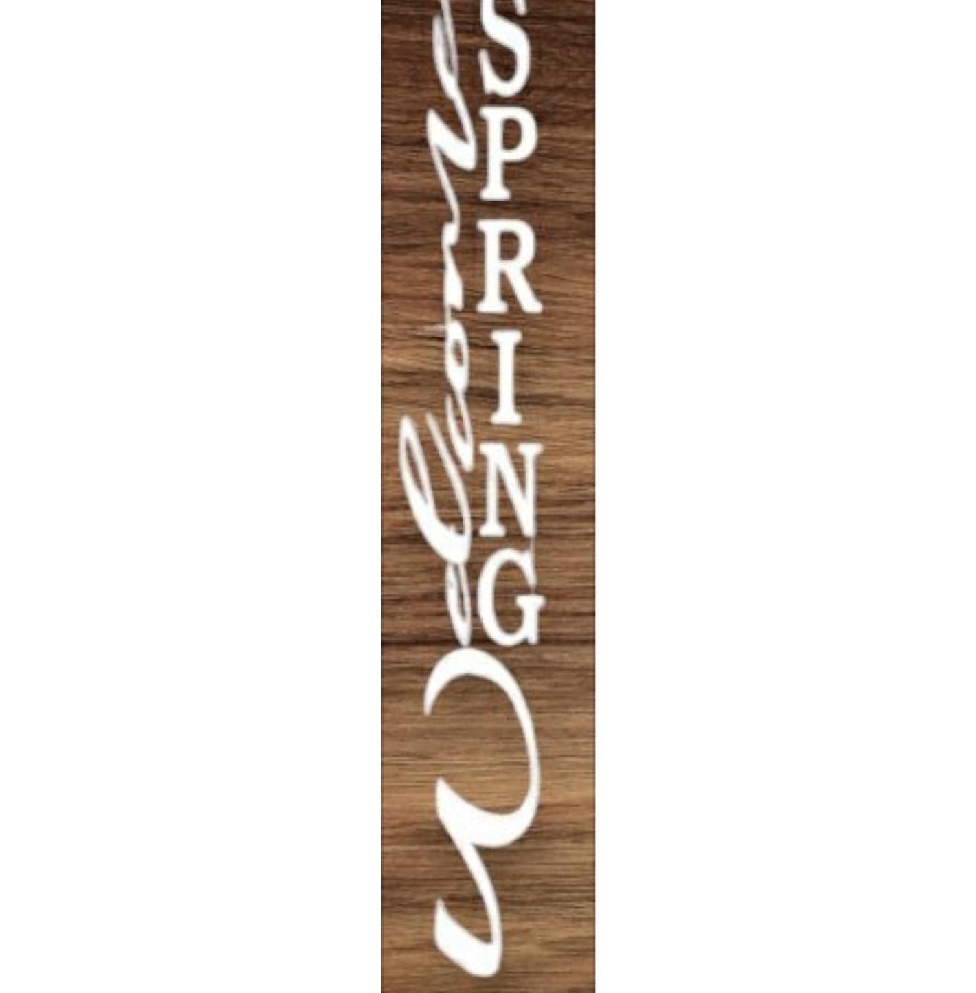60 "inch  Welcome Spring Front  Porch Sign - Weatherproofed - Heavy - Rustic