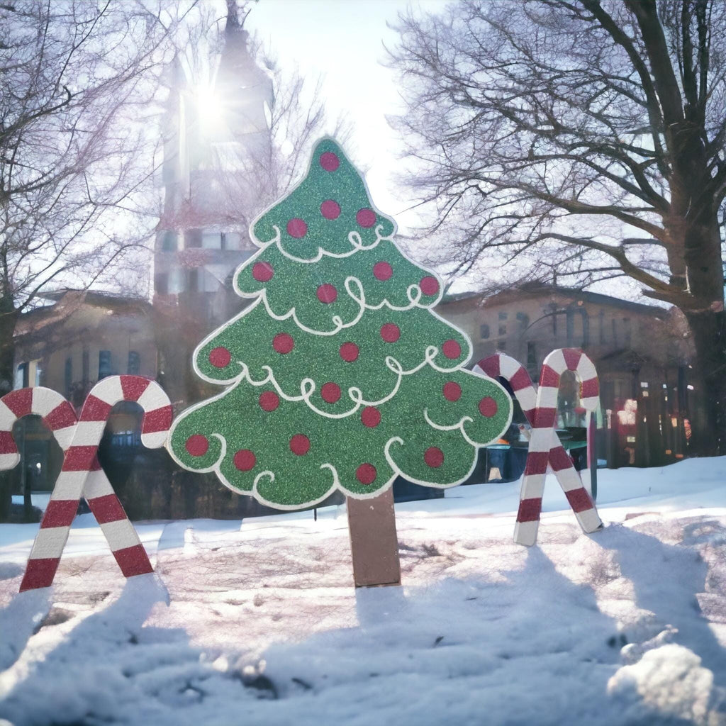 Large Multidirectional  Dipped Candy Cane- Indoor/Outdoor - Duel Sided - Sealed - Perfect for Holiday Season