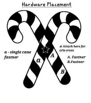 Duel Sided  All Weather   Large Yard Candy Canes - Indoor /Outdoor- All Weather- Heavy and Rustic - Hardware incl. Beautiful for the season