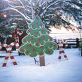 Large Yard Glitter Christmas Tree - Indoor /Outdoor- All Weather- Heavy and Rustic - Hardware incl.