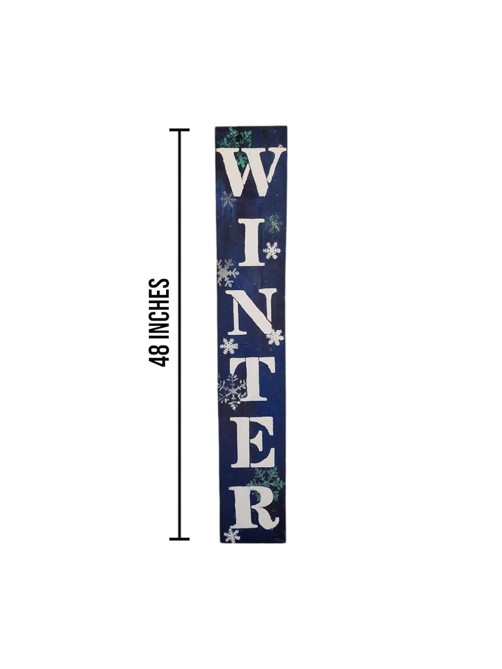 Snowflake BLUE WINTER  Christmas  Leaner Porch Sign - Weatherproofed Heavy- Rustic- Quality
