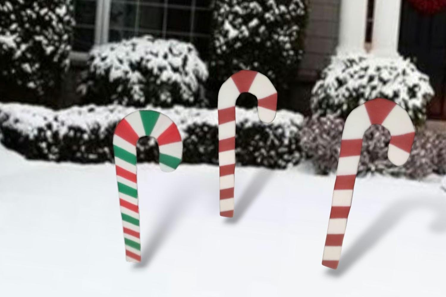 Large Multidirectional  Dipped Candy Cane- Indoor/Outdoor - Duel Sided - Sealed - Perfect for Holiday Season