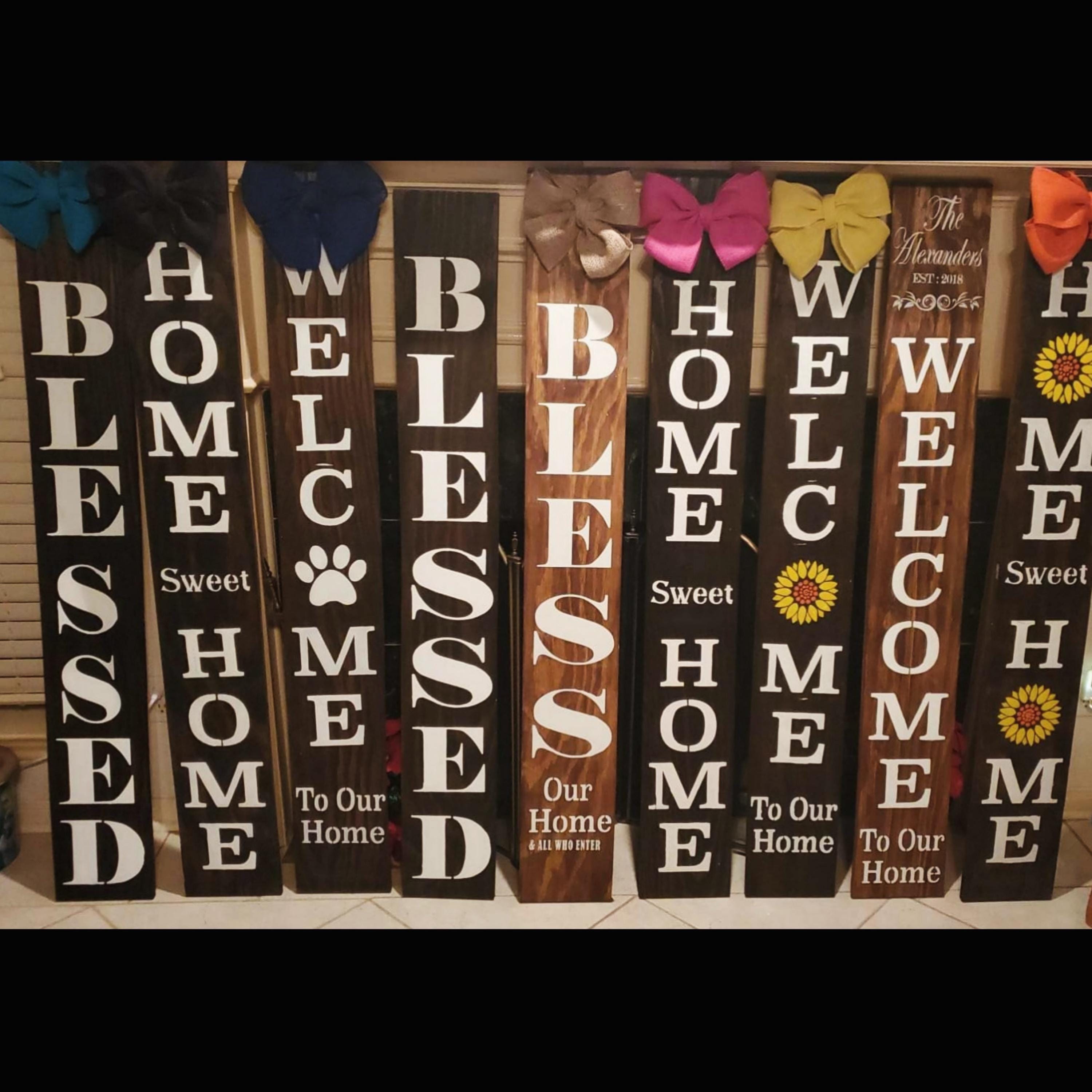 Home Heart Home Wooden Porch Leaner Sign