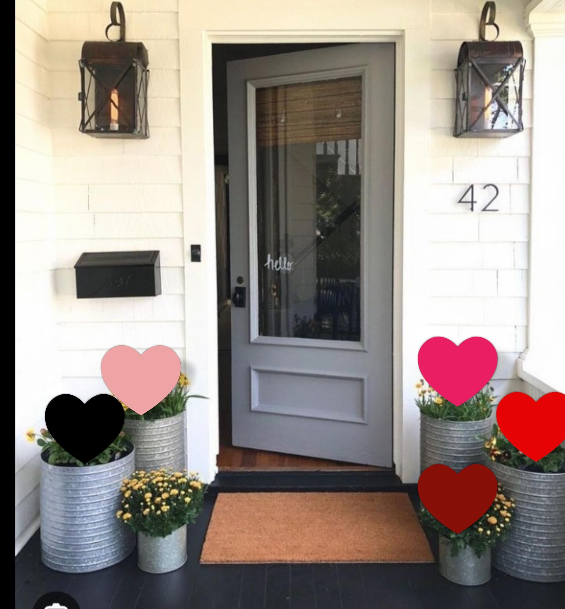 Wooden Heart Decorations - All Weather Duel Sided-  Valentines Decor - Weddings- Parties - Many Colors