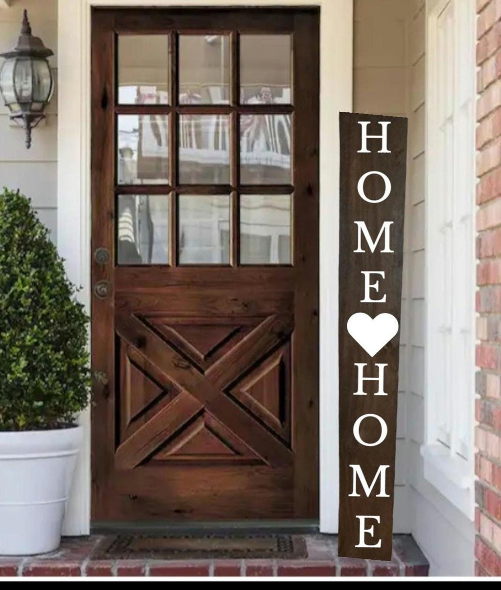 Home Heart Home Wooden Porch Leaner Sign