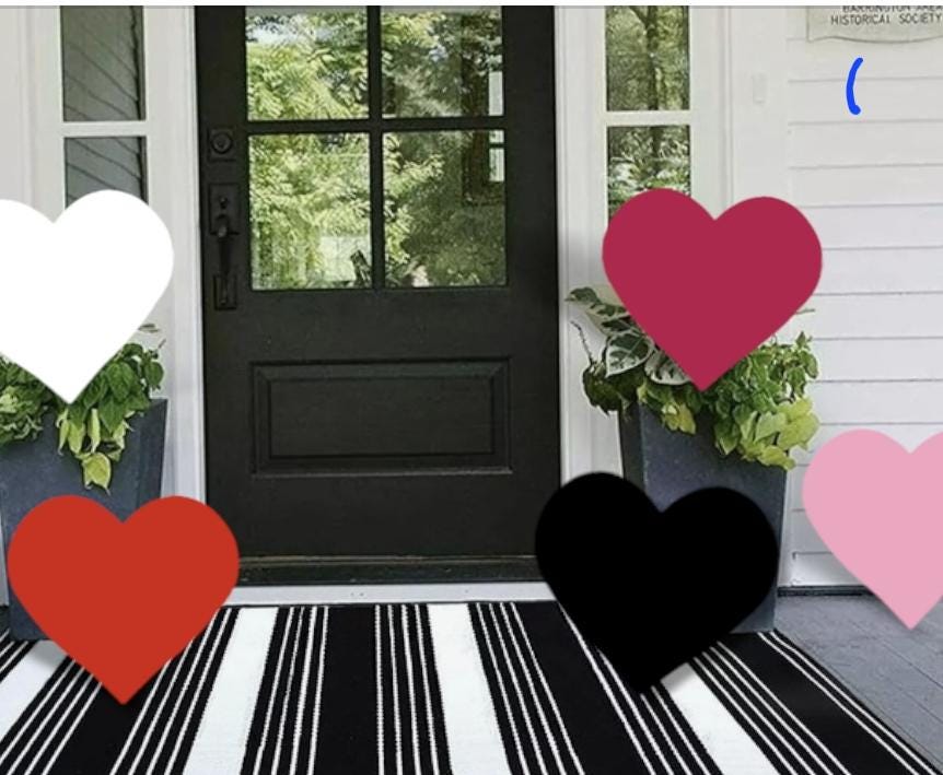 XLarge Wooden Yard Heart Decoration- Customizable-  Valentines - Many Colors - All Weather - hardware included