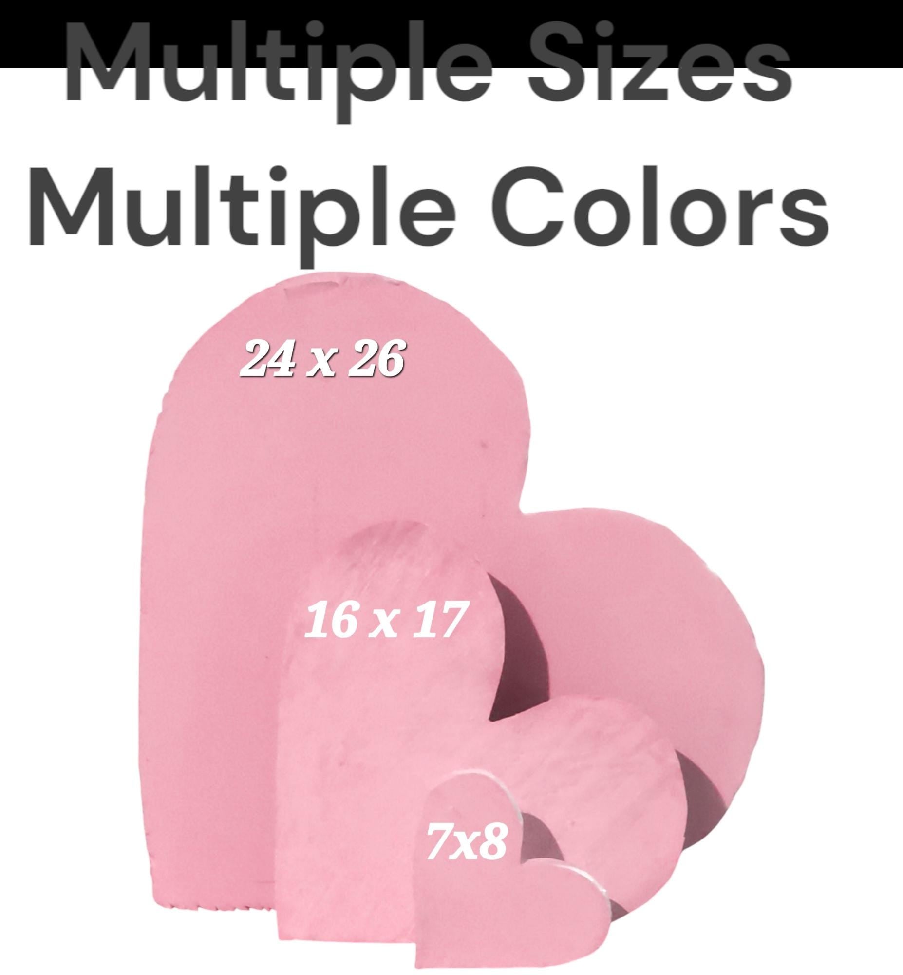 Wooden Heart Decorations - All Weather Duel Sided-  Valentines Decor - Weddings- Parties - Many Colors