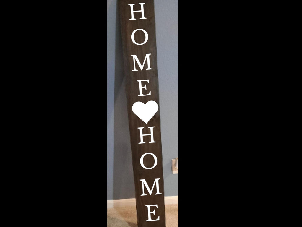 Home Heart Home Wooden Porch Leaner Sign