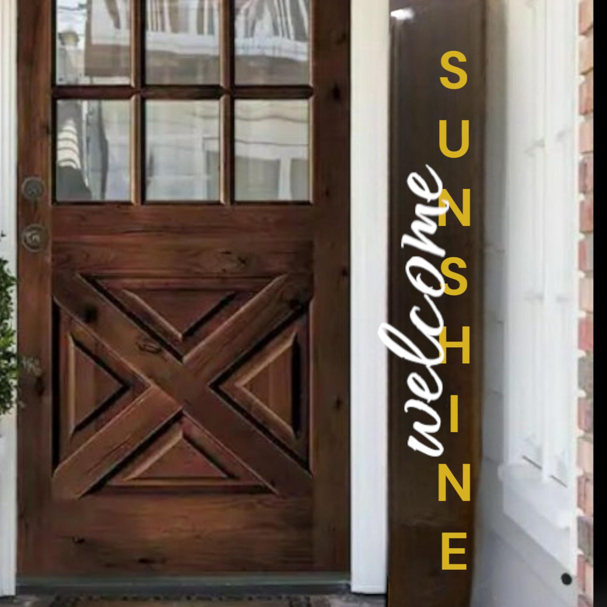Welcome SUNSHINE Wooden Porch Leaner Sign All Weather