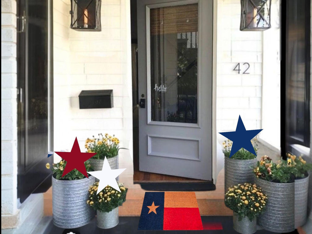 Red White Blue Yard Stars: Patriotic Pathway Markers