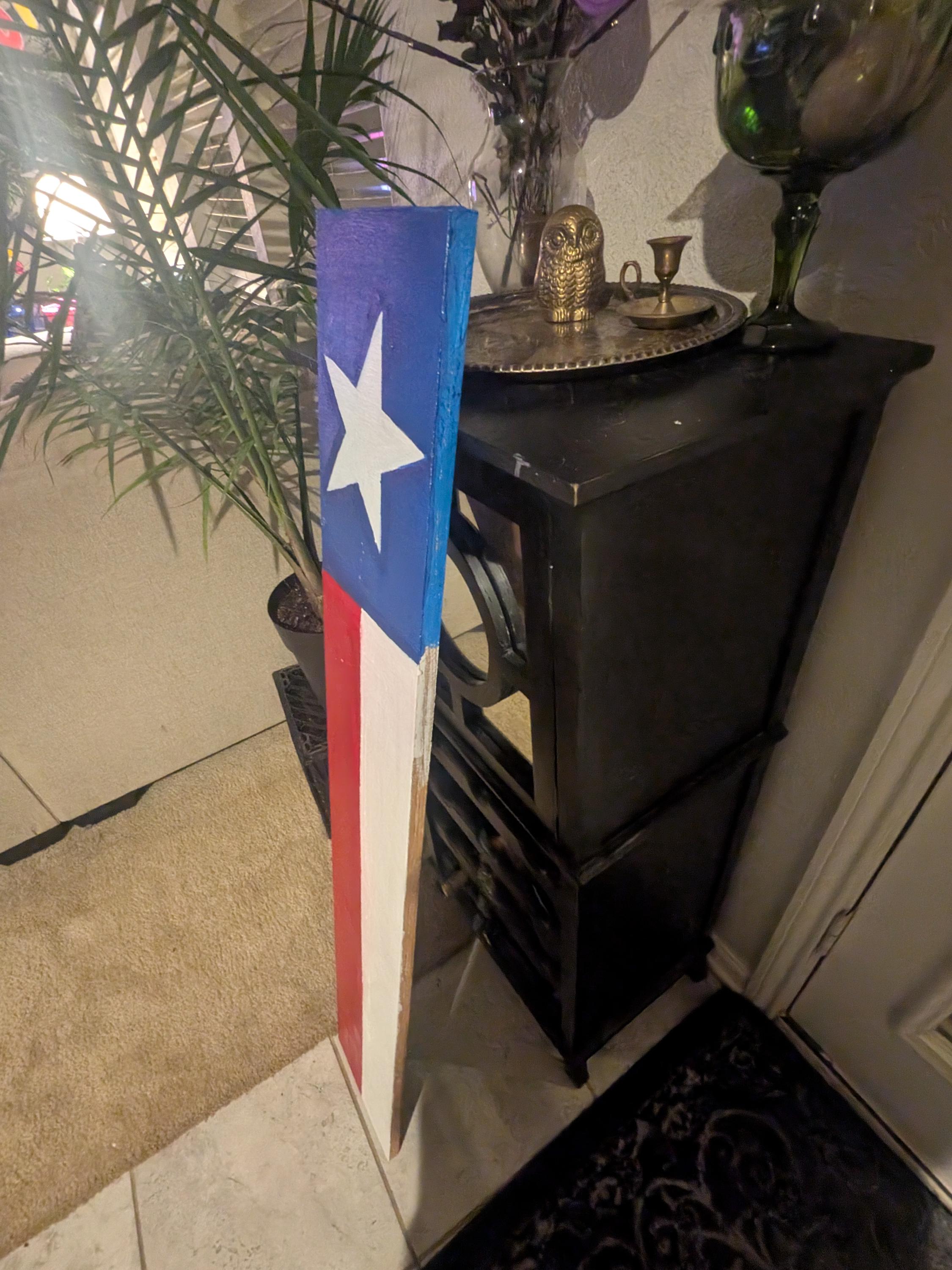 Patriotic Freedom Porch Sign: Red White Blue Vertical Decor