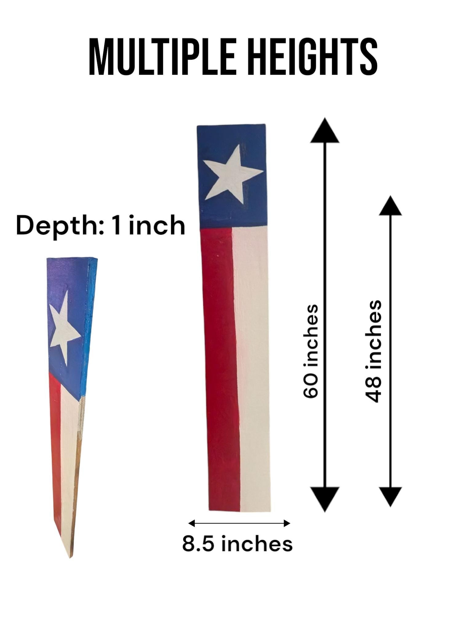 Patriotic Freedom Porch Sign: Red White Blue Vertical Decor