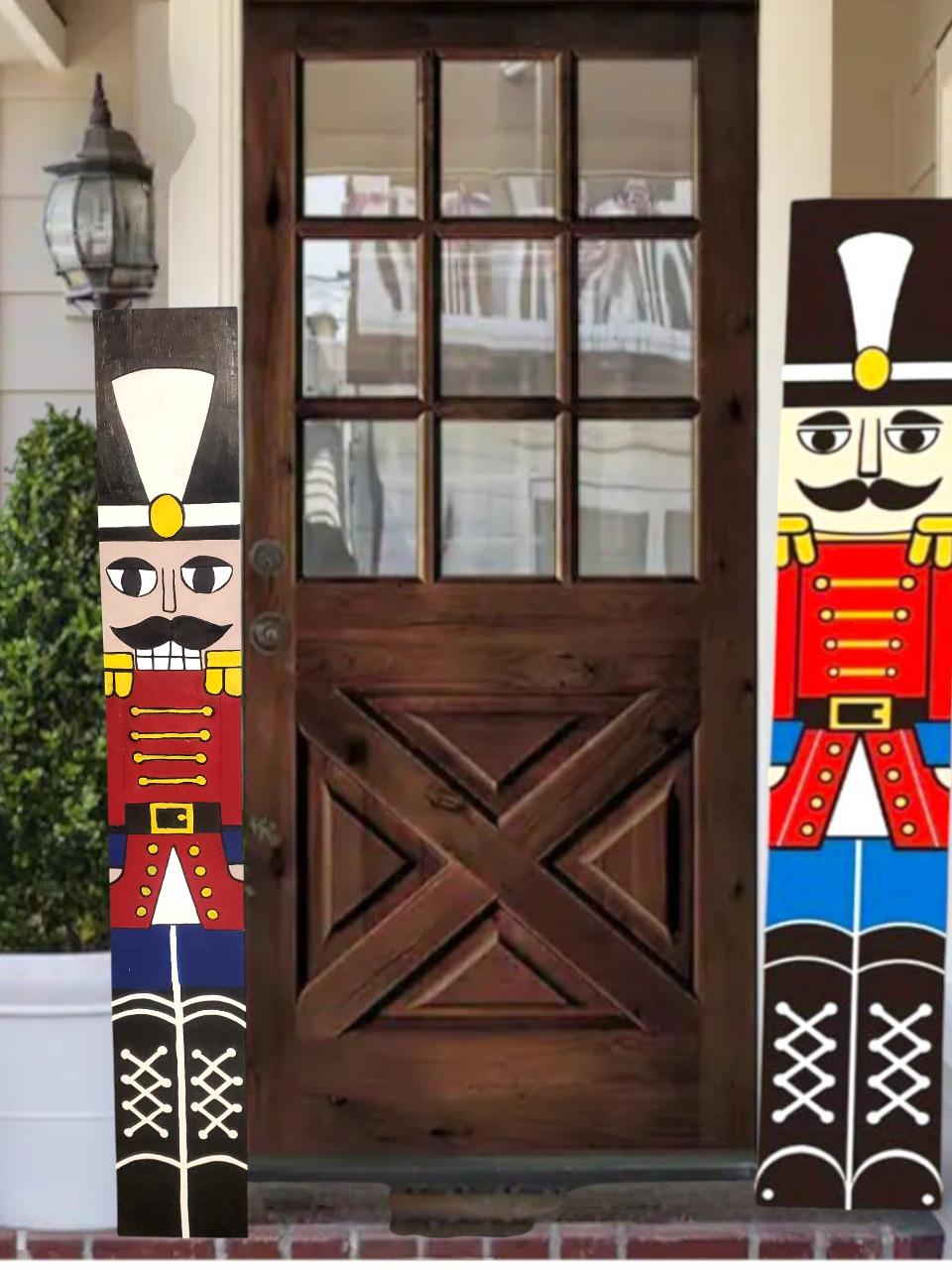 Toy Soldier Nutcracker Christmas All Weather  Wooden Porch Leaner Sign Sealed