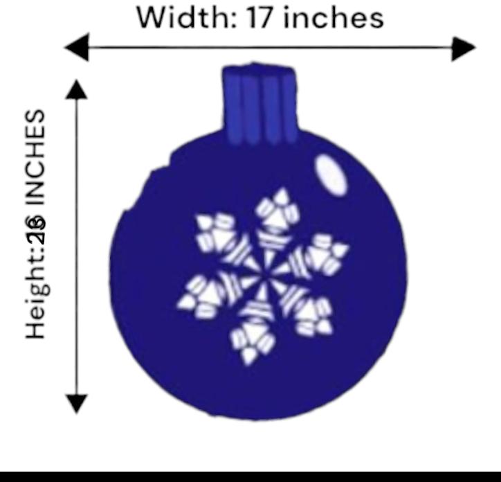 Large Wooden Christmas Ornaments Set: Glitter Snowflake Yard Decor