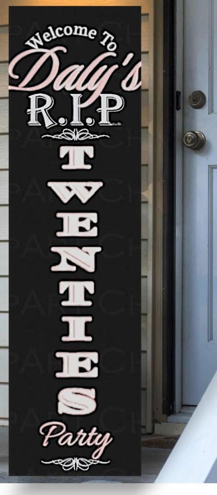 Hand Painted R.I.P. Birthday Party Welcome Sign