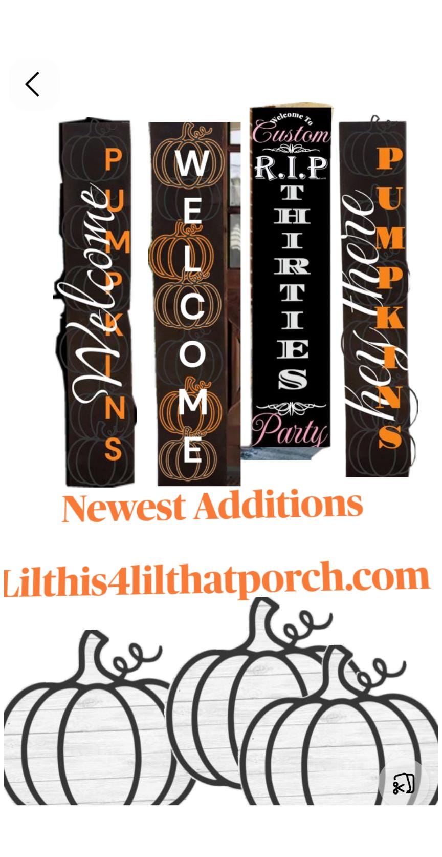 Hey There Pumpkins'  Hand painted Wooden Porch Leaner Sign - 48/60 inch
