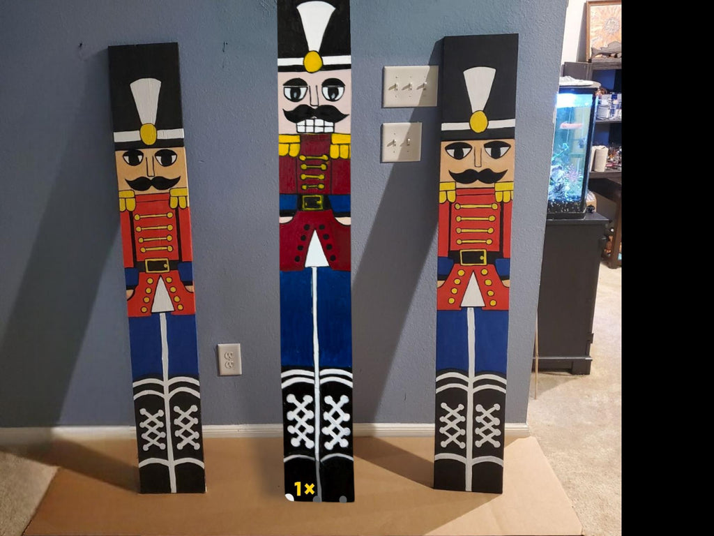 Christmas Toy Soldier  Nutcracker Leaner  Sign - Weatherproof  - Heavy Duty- Full Color