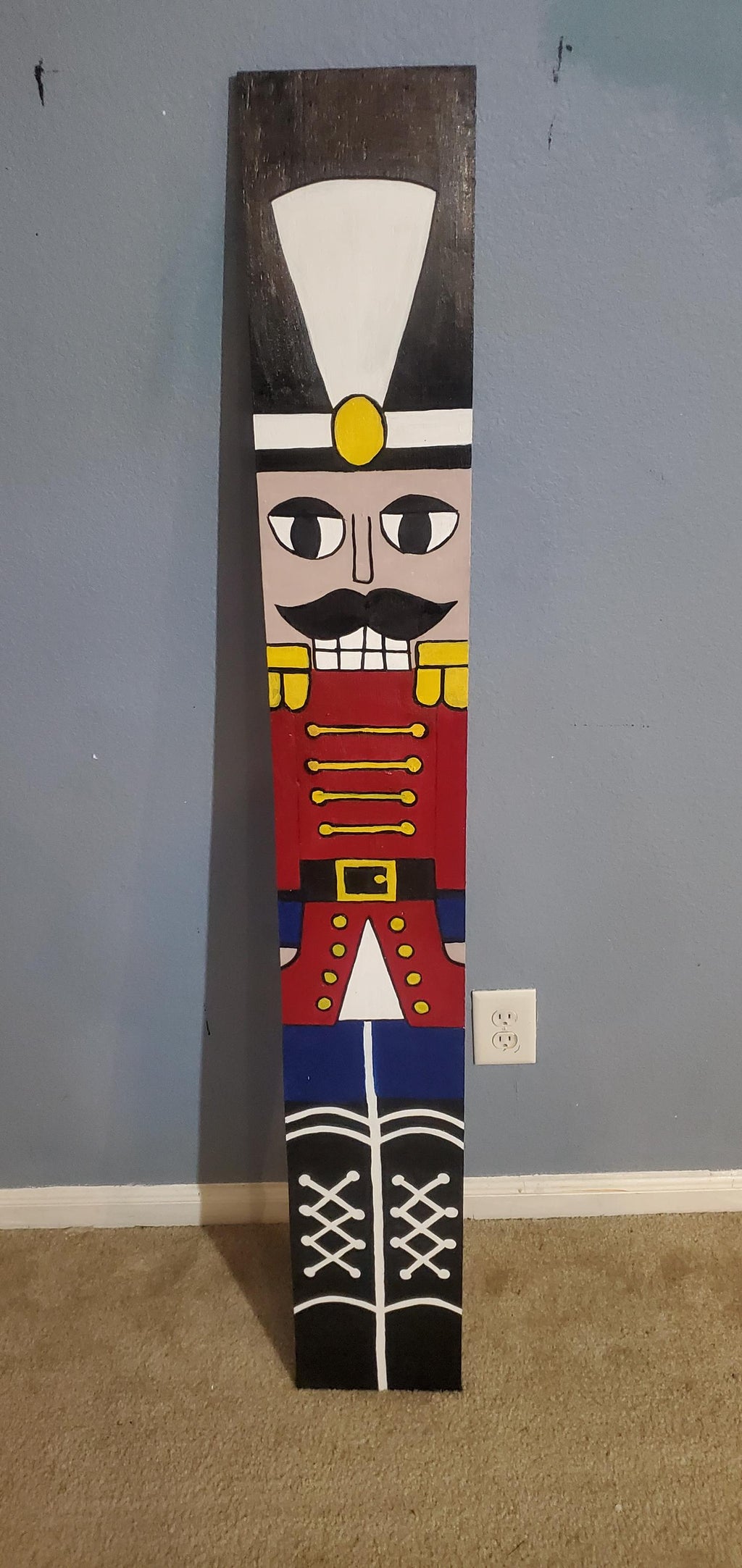 Christmas Toy Soldier  Nutcracker Leaner  Sign - Weatherproof  - Heavy Duty- Full Color