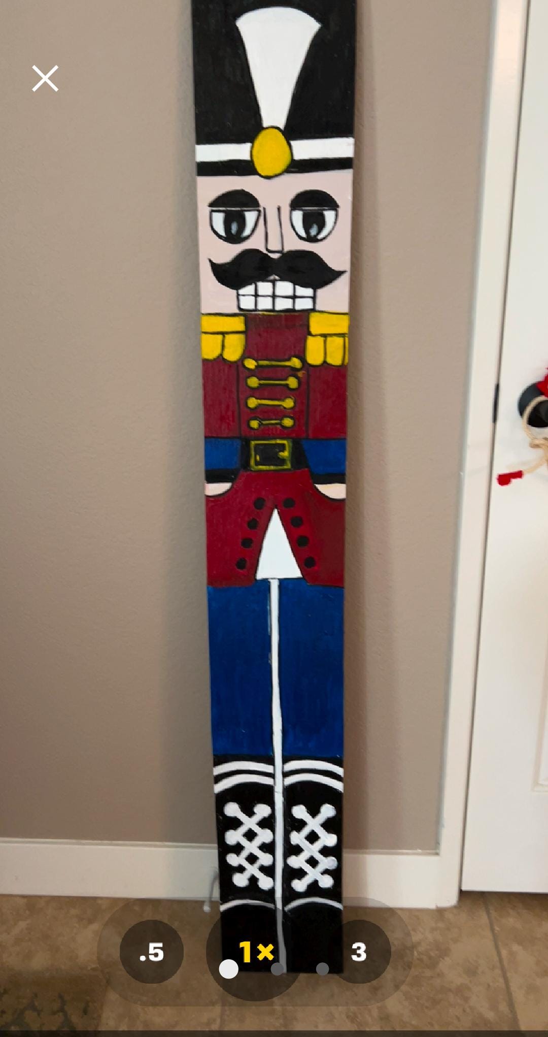 Christmas Toy Soldier  Nutcracker Leaner  Sign - Weatherproof  - Heavy Duty- Full Color