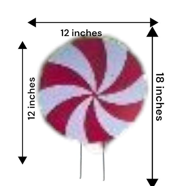 Glittered Peppermint Christmas  pathway marker wooden cutouts Yard Art Easy setup