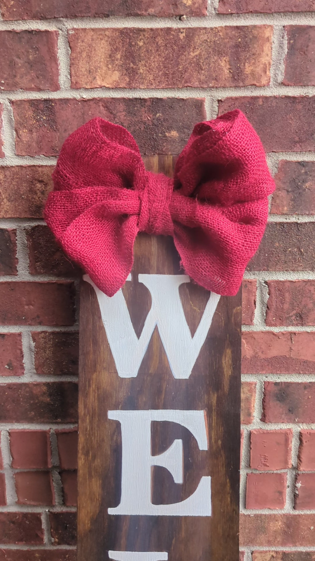 Texas A&M Aggies Welcome Porch Leaner Sign with Burlap Bow